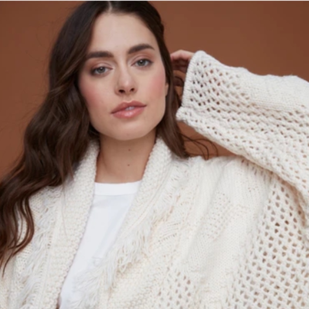 ILSA LONG SLEEVE SHAWL NECK CARDIGAN